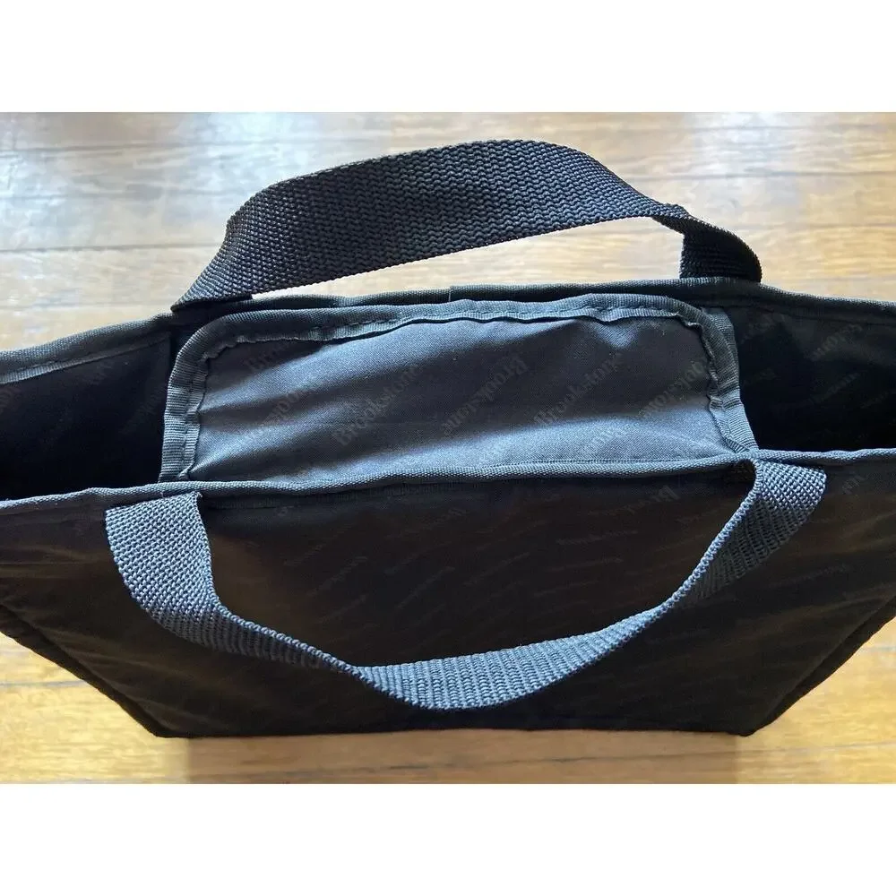 BROOKSTONE Black Nylon Padded Laptop Bag sz OS